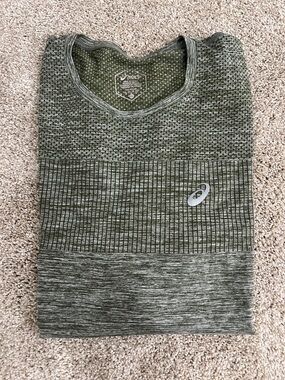Asics Olive Green Short Sleeve Performance Shirt